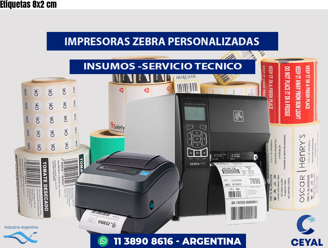 Etiquetas 8x2 cm