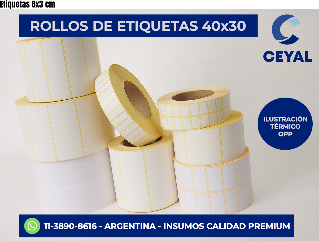 Etiquetas 8×3 cm