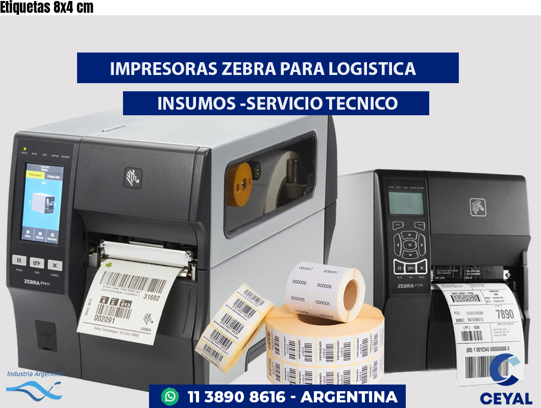 Etiquetas 8x4 cm