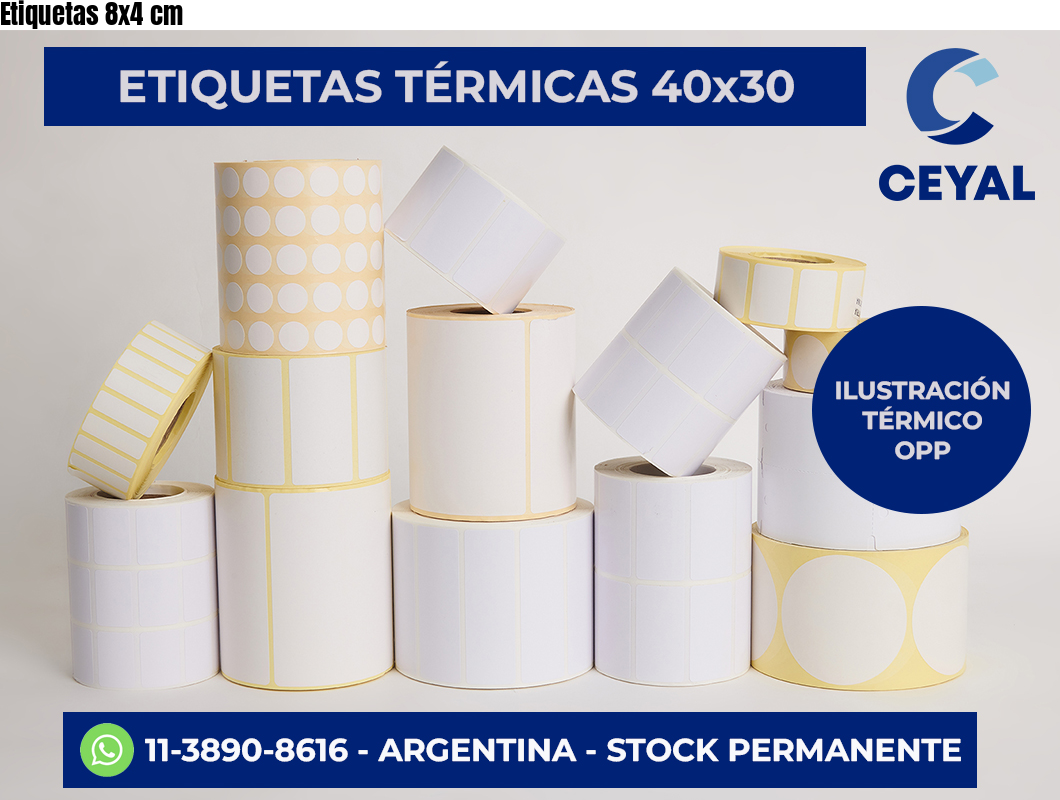 Etiquetas 8×4 cm