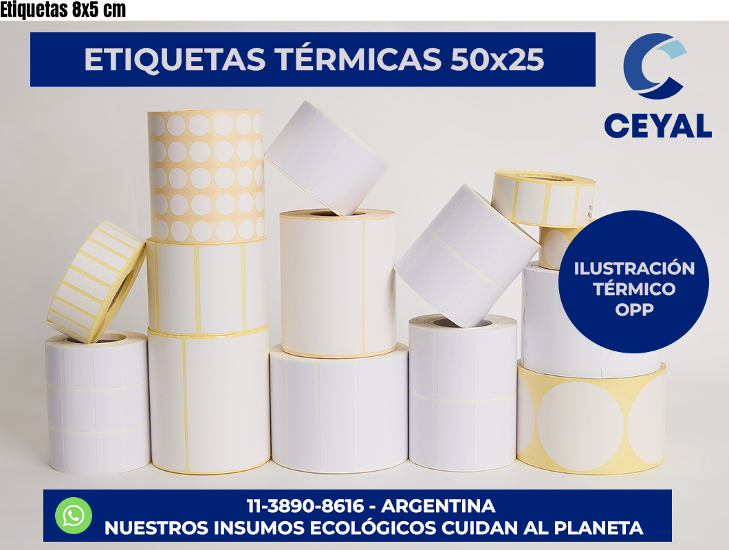 Etiquetas 8×5 cm