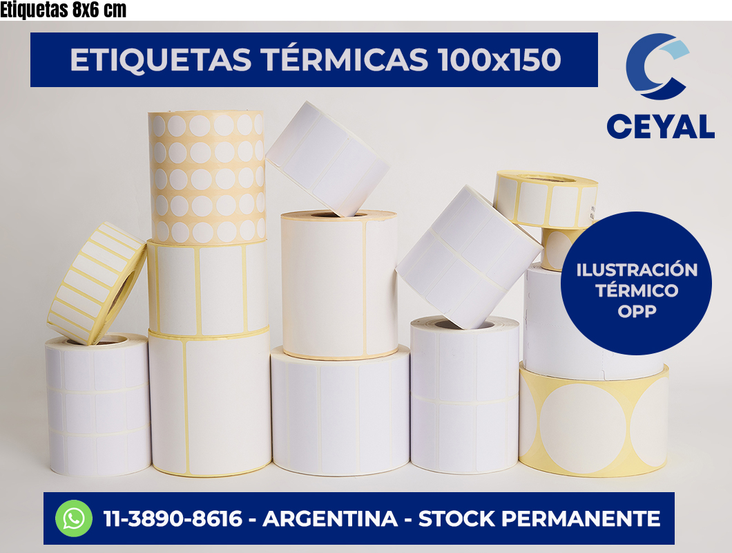 Etiquetas 8×6 cm