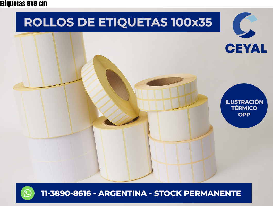 Etiquetas 8×8 cm