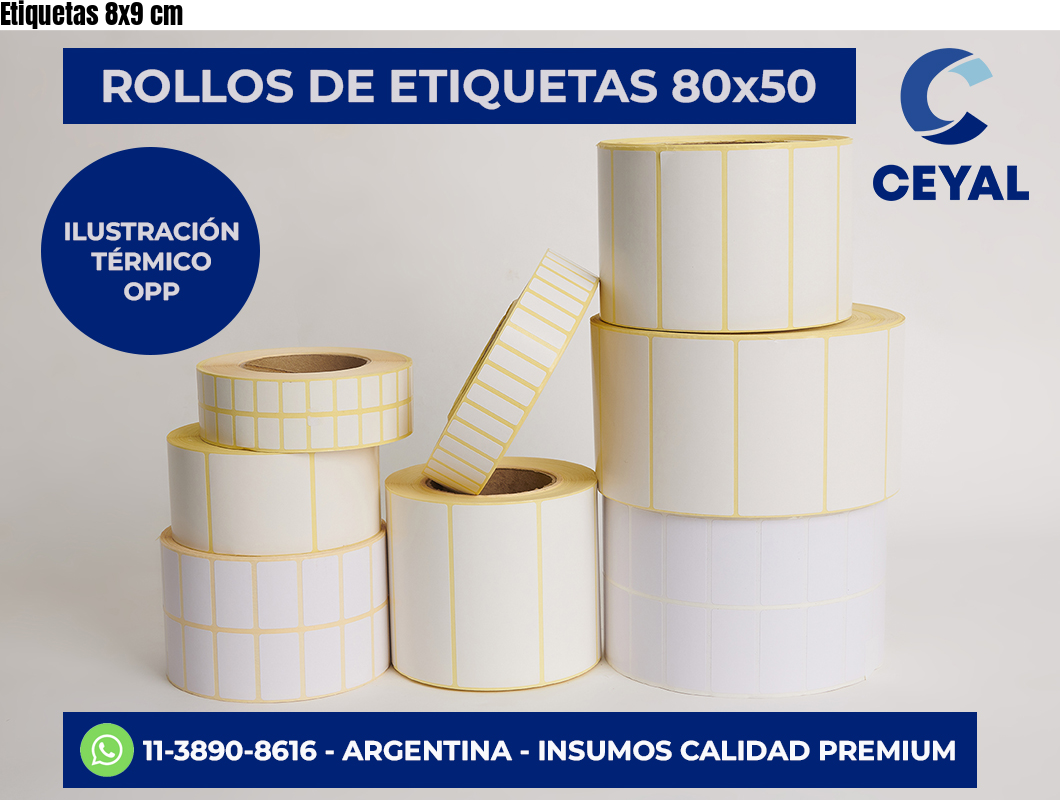 Etiquetas 8×9 cm