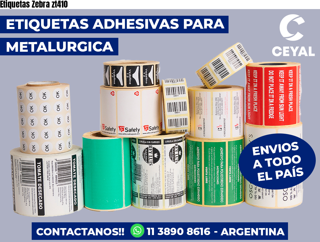 Etiquetas Zebra zt410