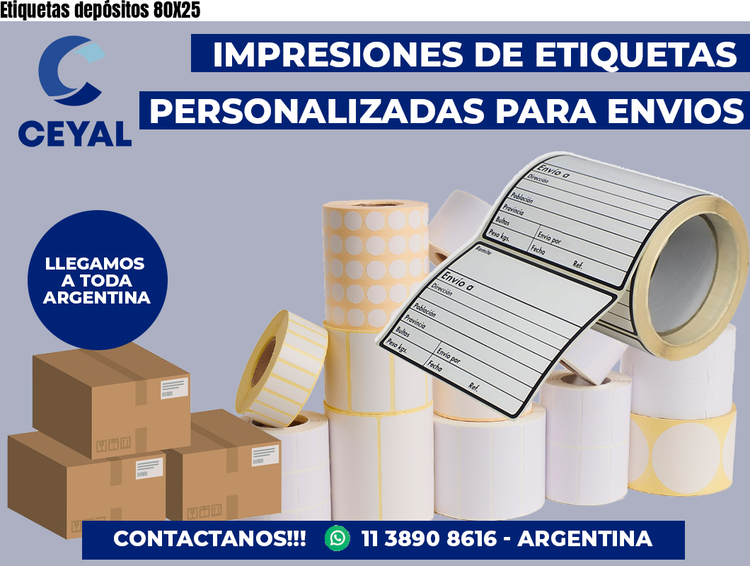 Etiquetas depósitos 80X25