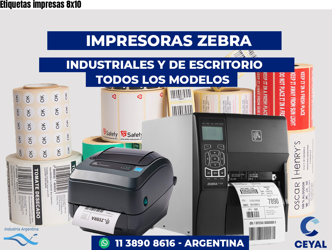 Etiquetas impresas 8x10 