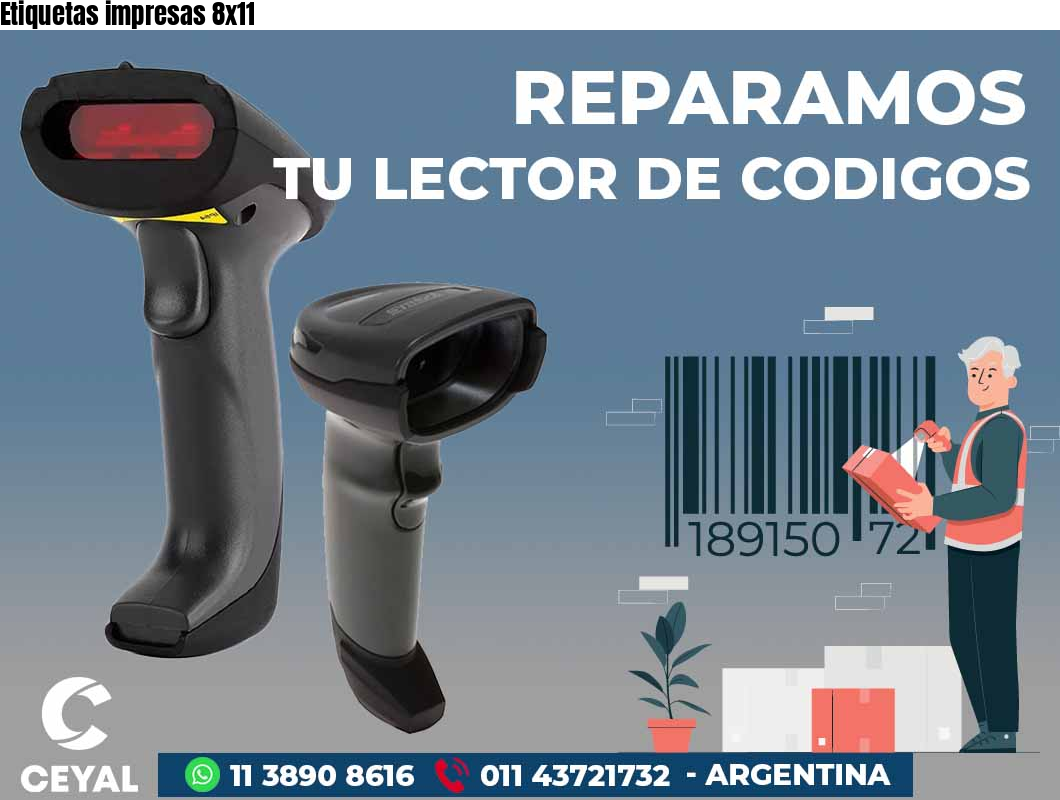 Etiquetas impresas 8x11 