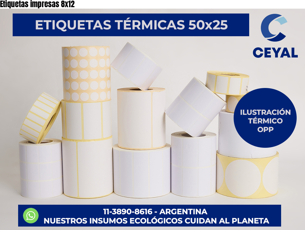 Etiquetas impresas 8×12