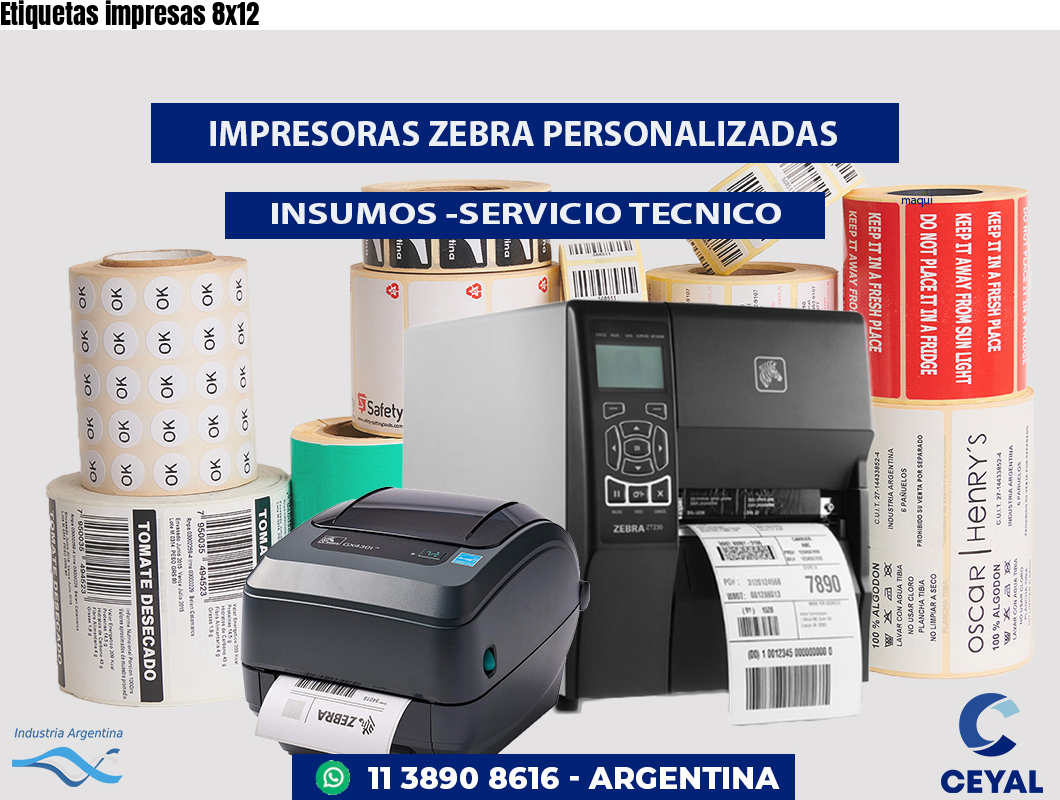 Etiquetas impresas 8x12 