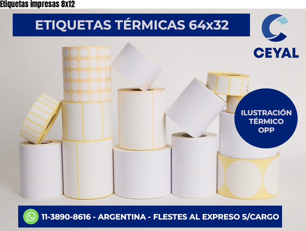 Etiquetas impresas 8×12