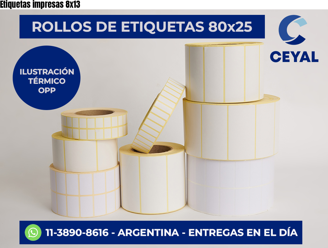 Etiquetas impresas 8×13