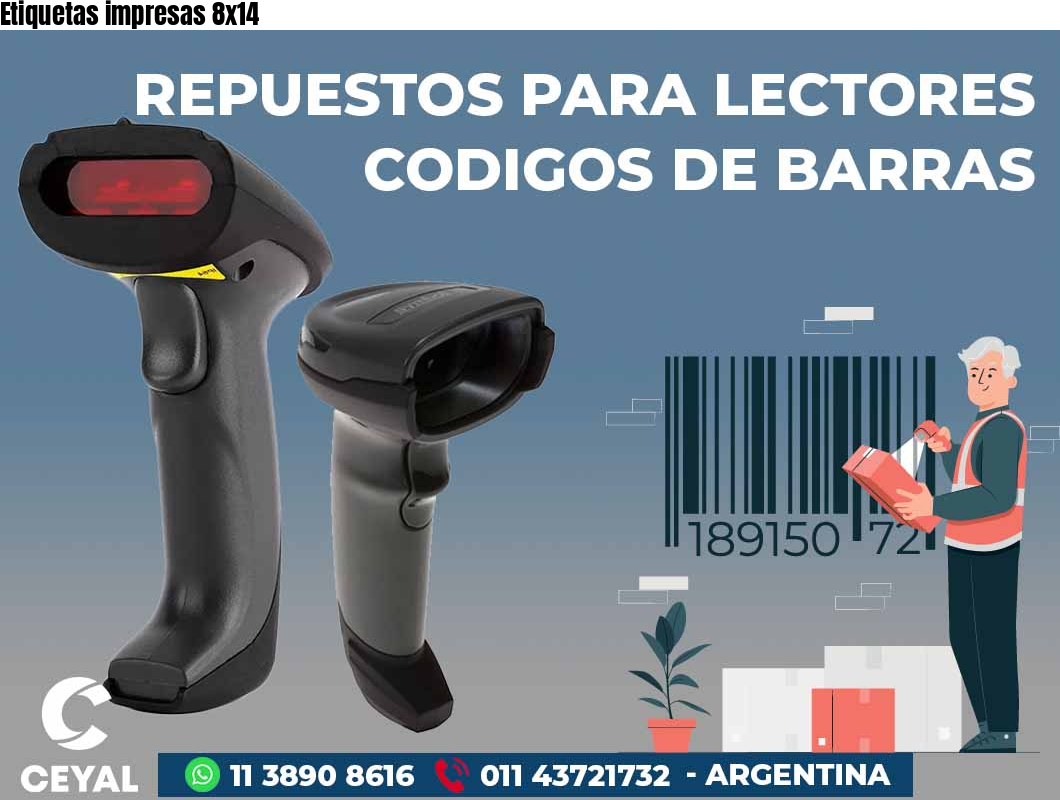 Etiquetas impresas 8x14