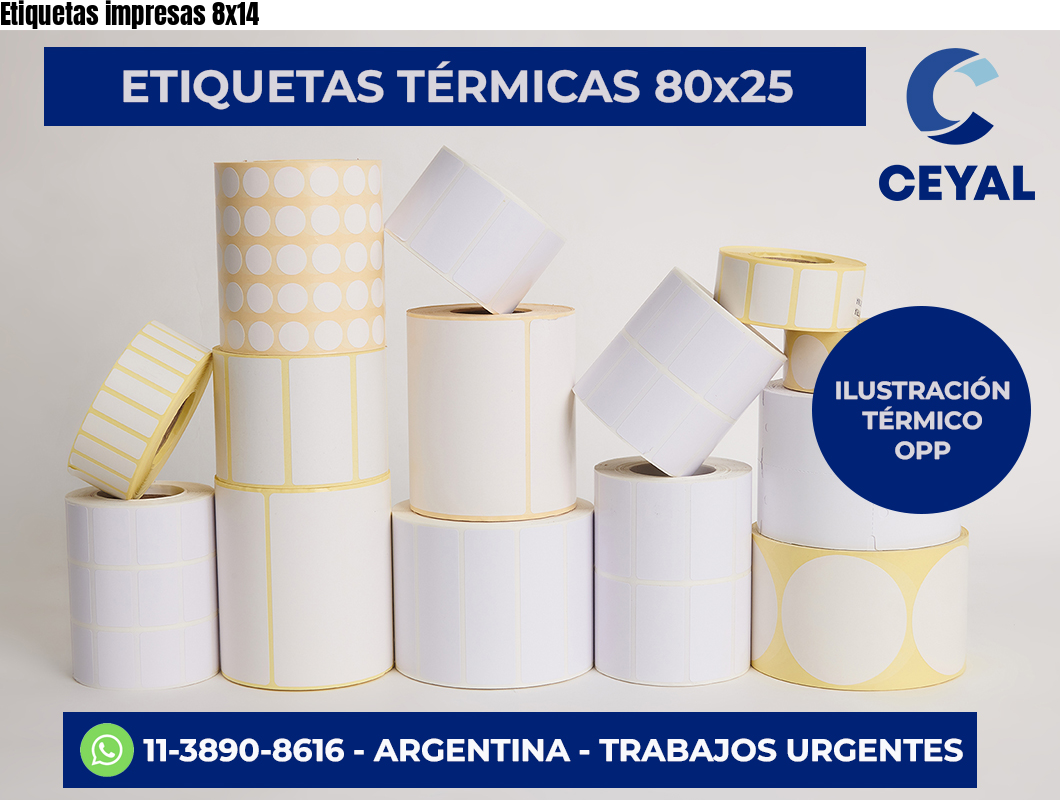 Etiquetas impresas 8×14