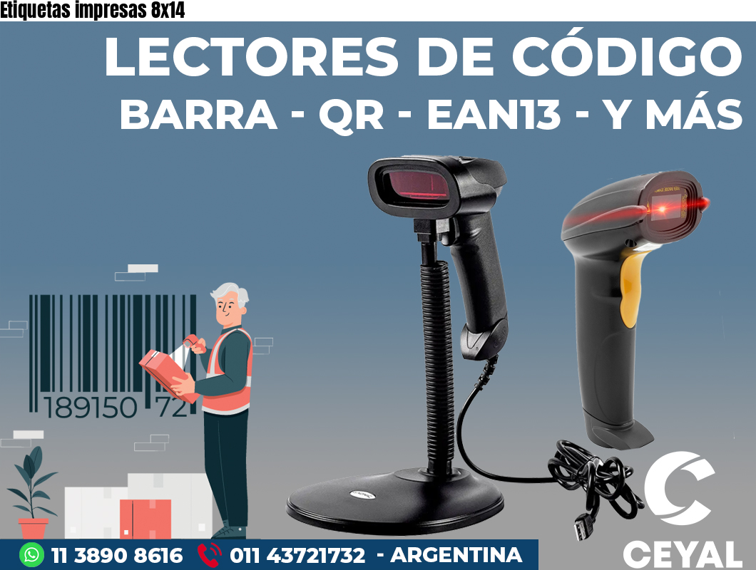 Etiquetas impresas 8x14
