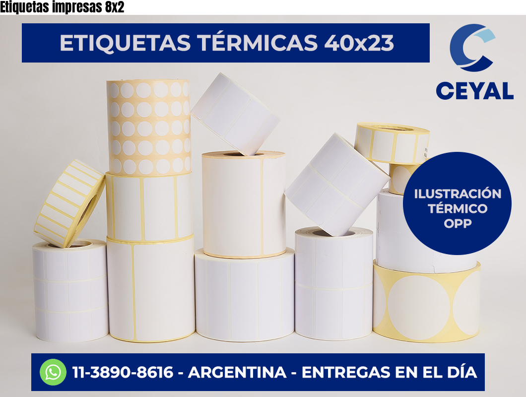 Etiquetas impresas 8×2