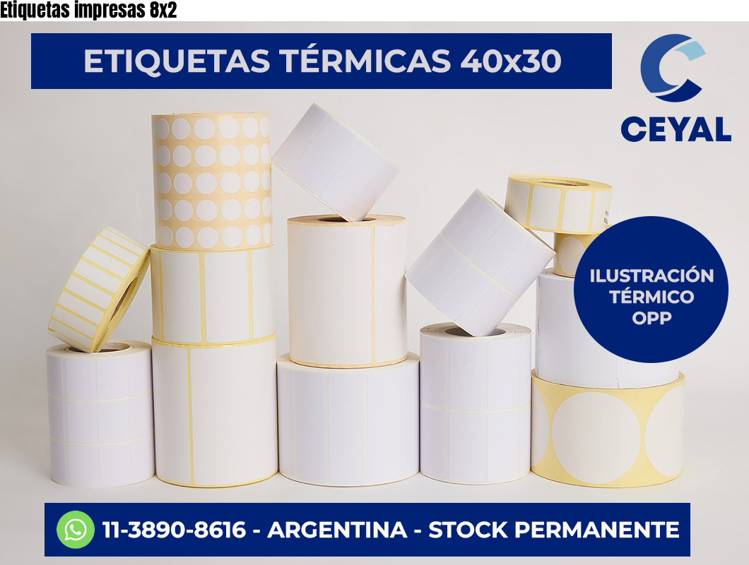 Etiquetas impresas 8×2