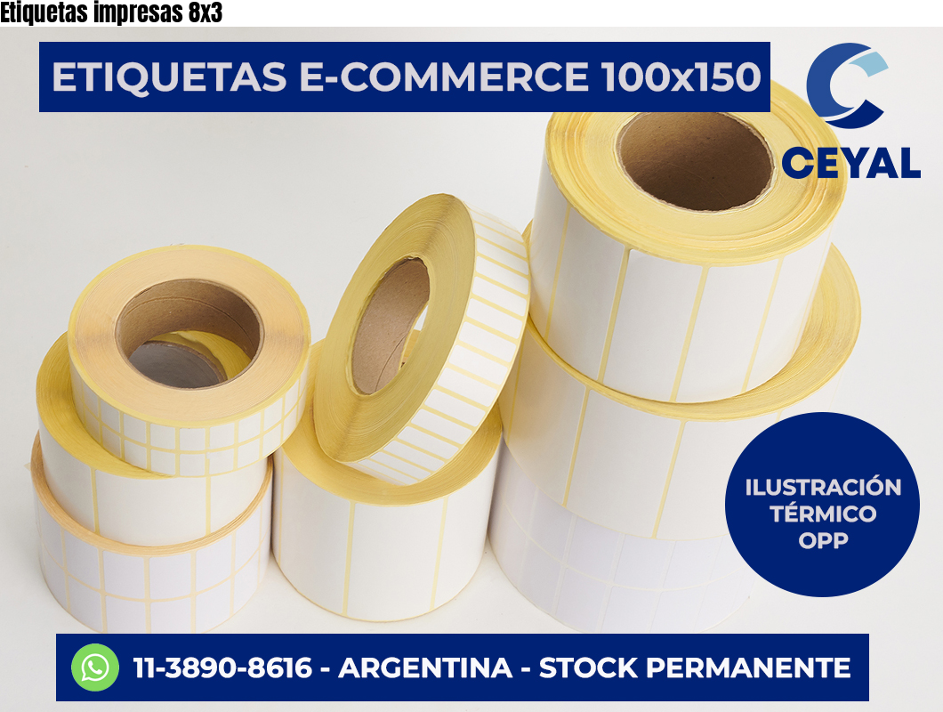 Etiquetas impresas 8×3