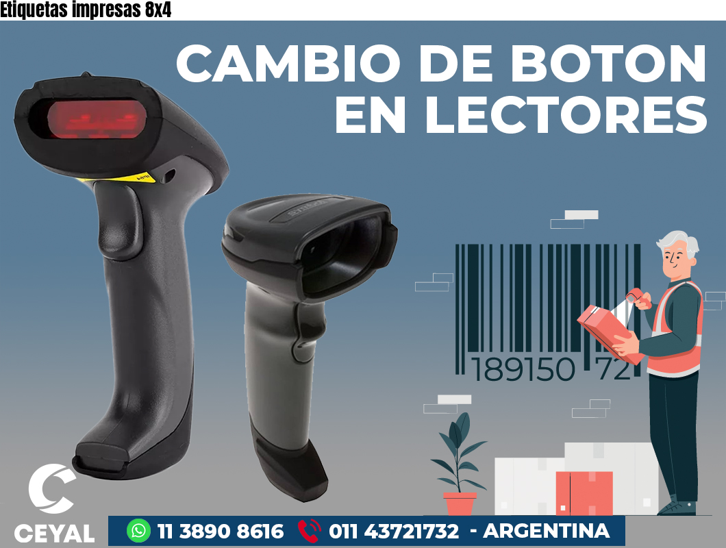 Etiquetas impresas 8x4