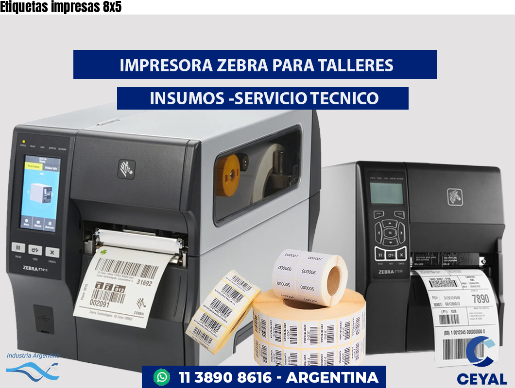 Etiquetas impresas 8x5 