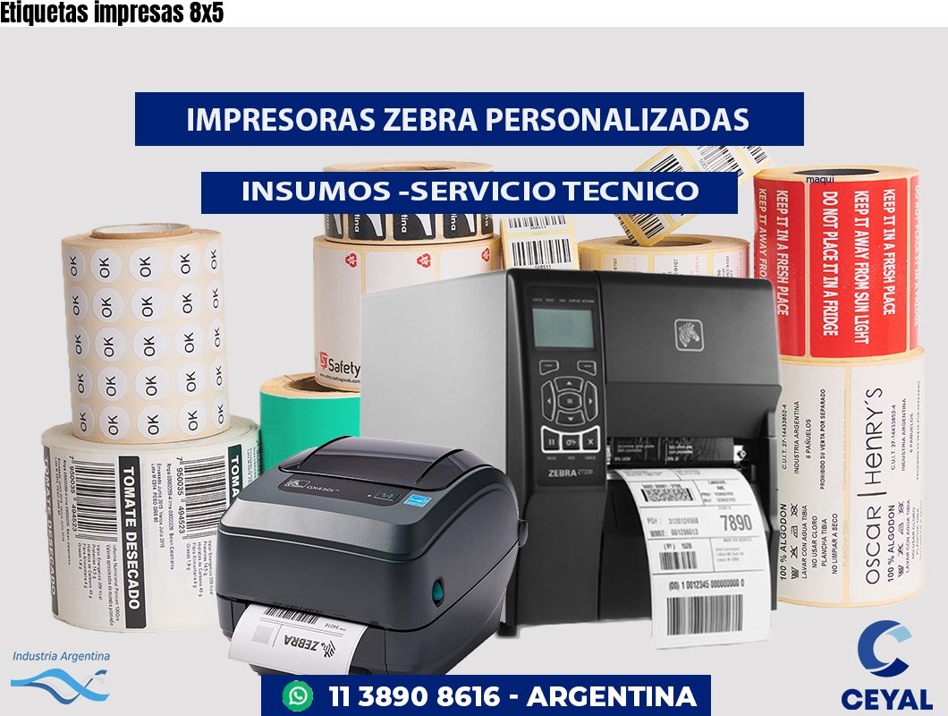 Etiquetas impresas 8x5