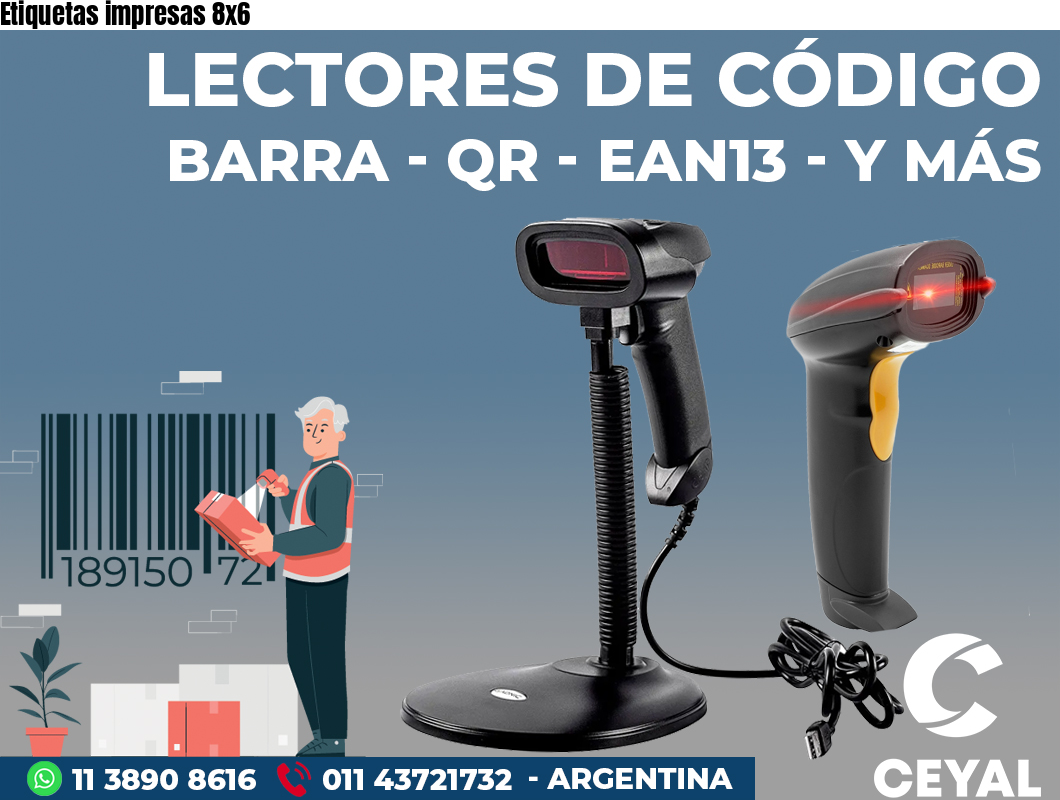 Etiquetas impresas 8x6 