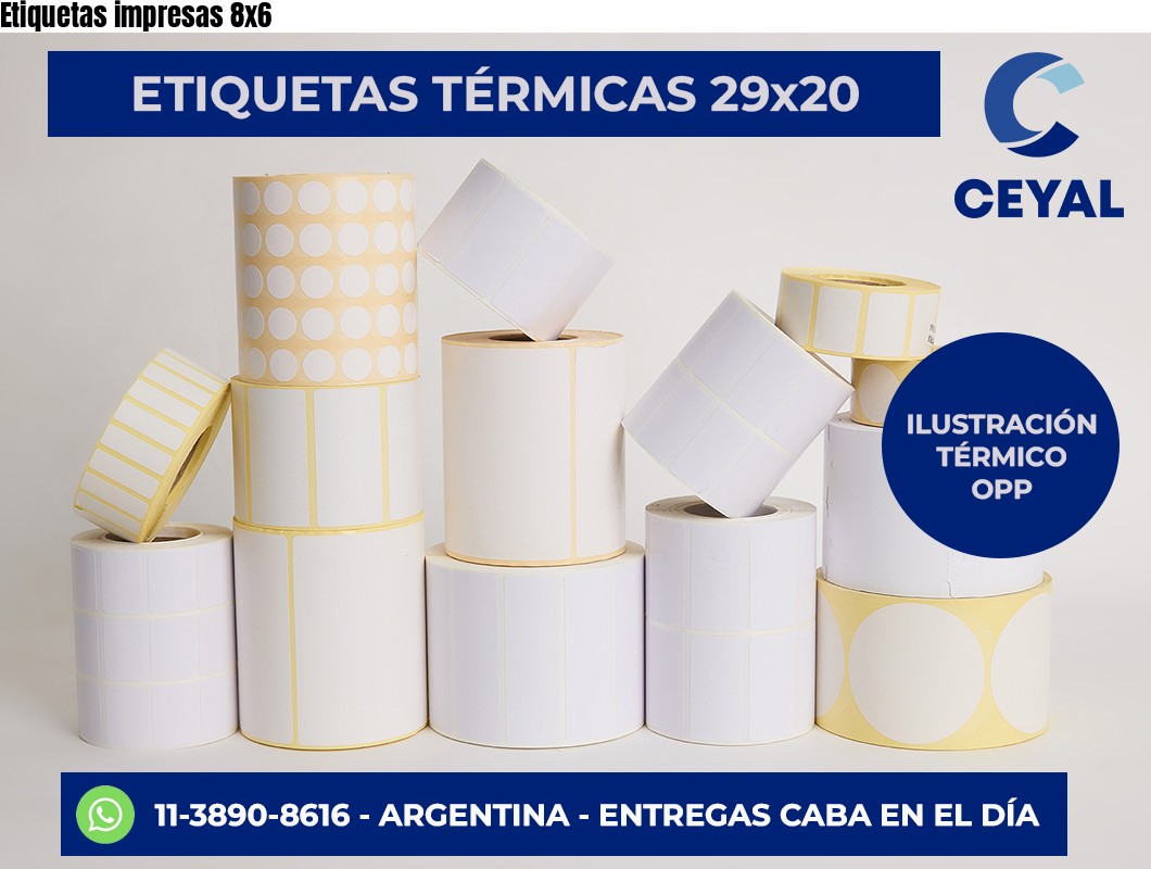 Etiquetas impresas 8x6