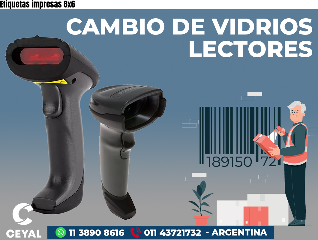 Etiquetas impresas 8x6