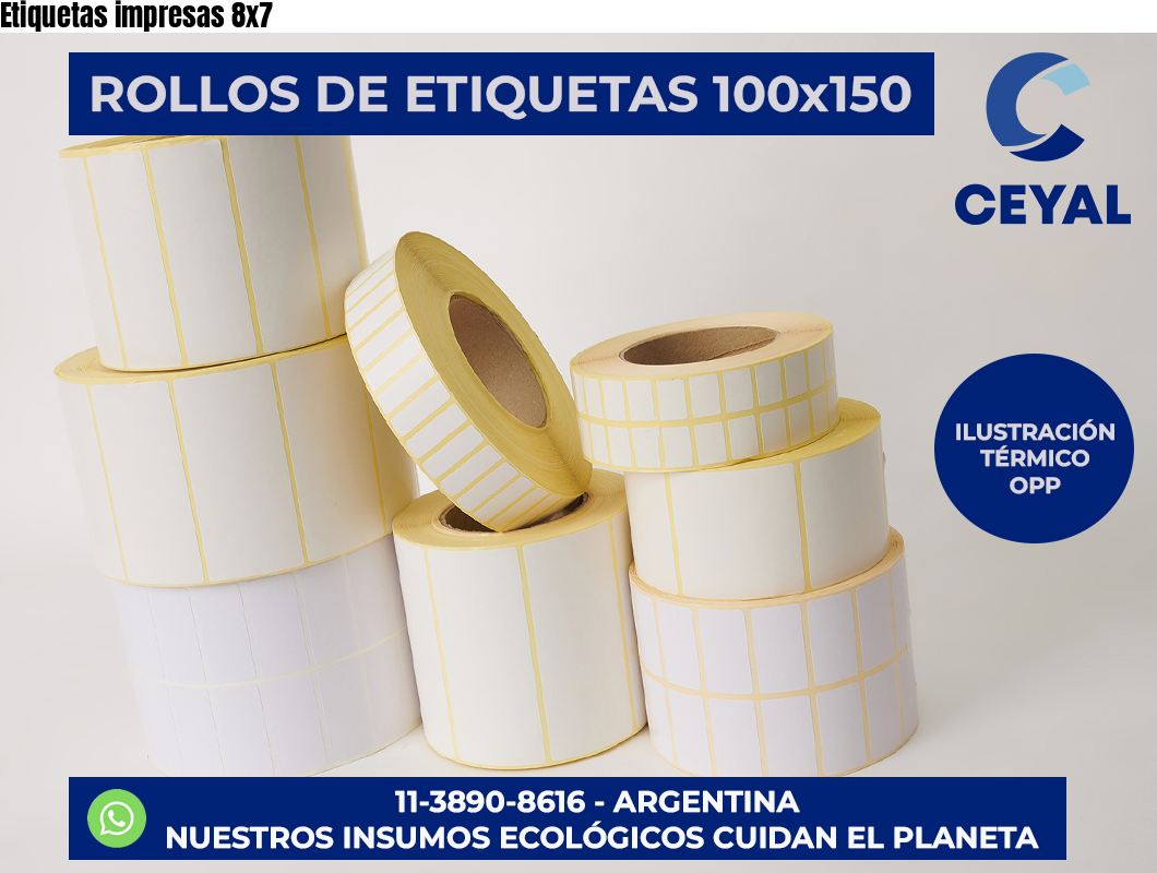 Etiquetas impresas 8×7