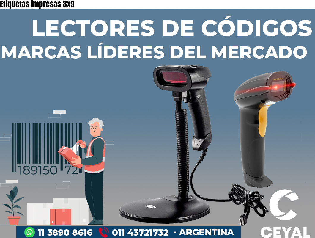 Etiquetas impresas 8x9