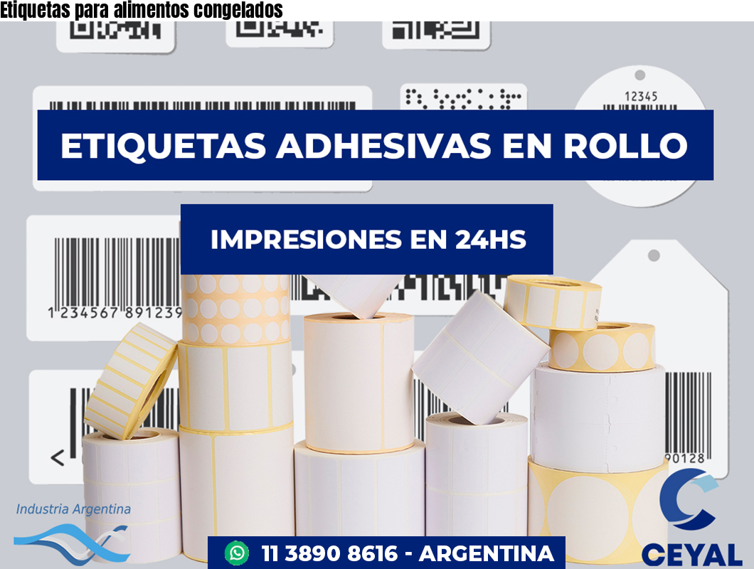 Etiquetas para alimentos congelados