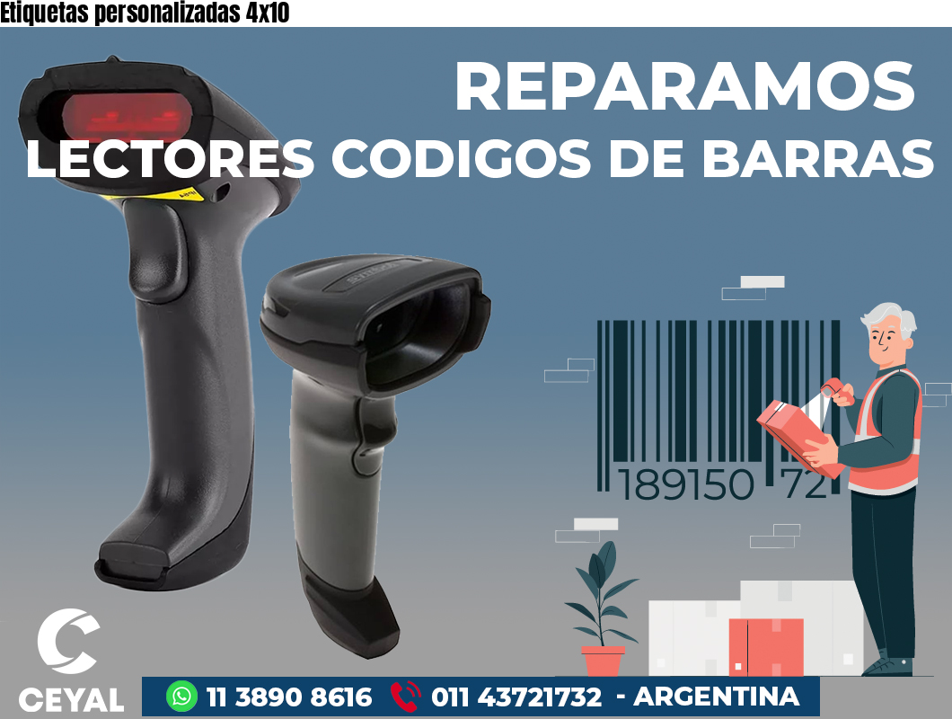 Etiquetas personalizadas 4x10