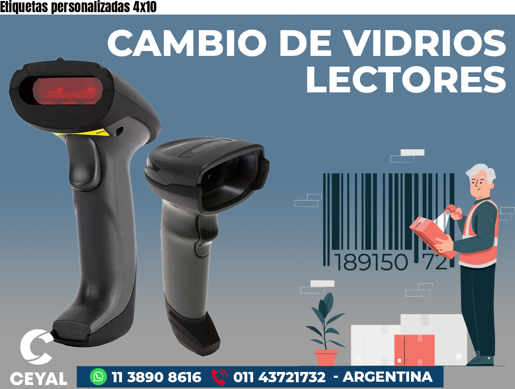 Etiquetas personalizadas 4x10