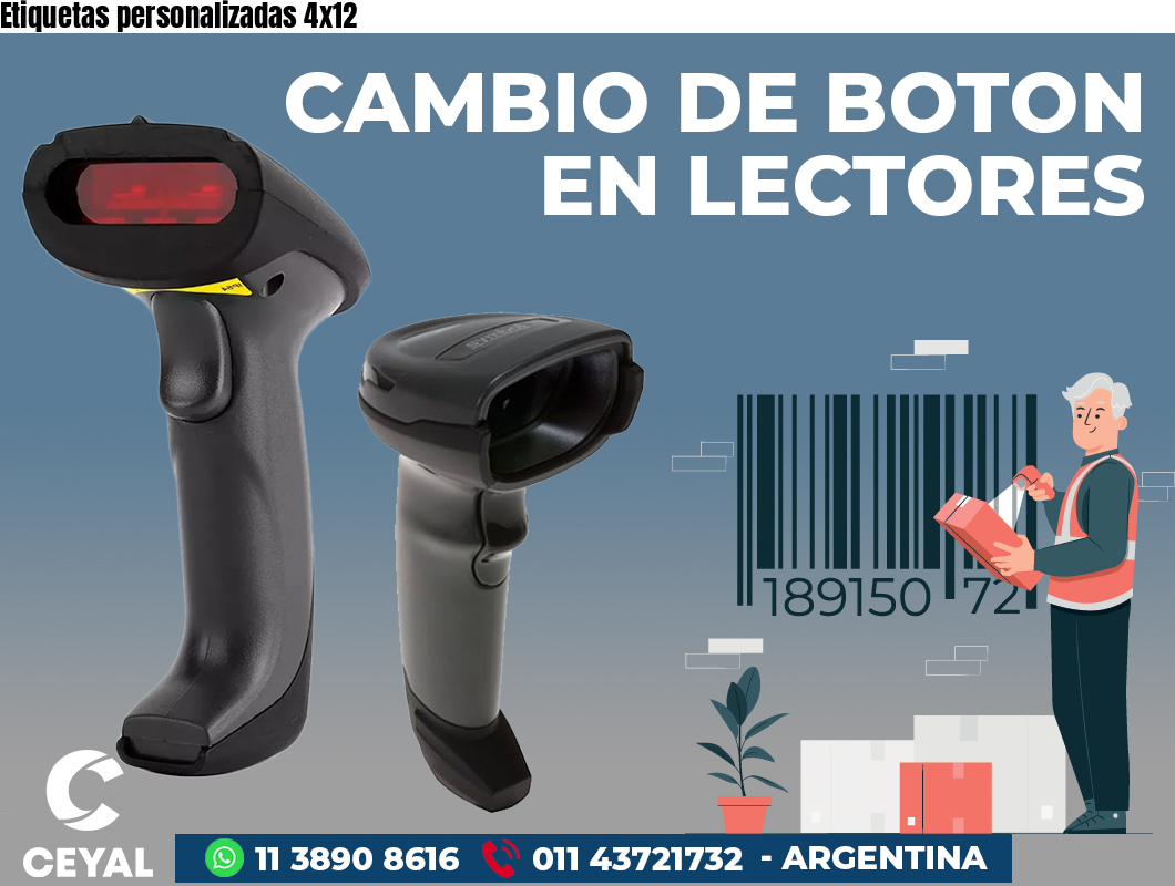 Etiquetas personalizadas 4x12