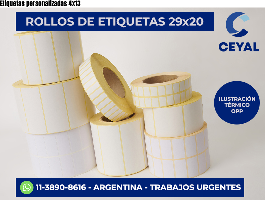 Etiquetas personalizadas 4×13
