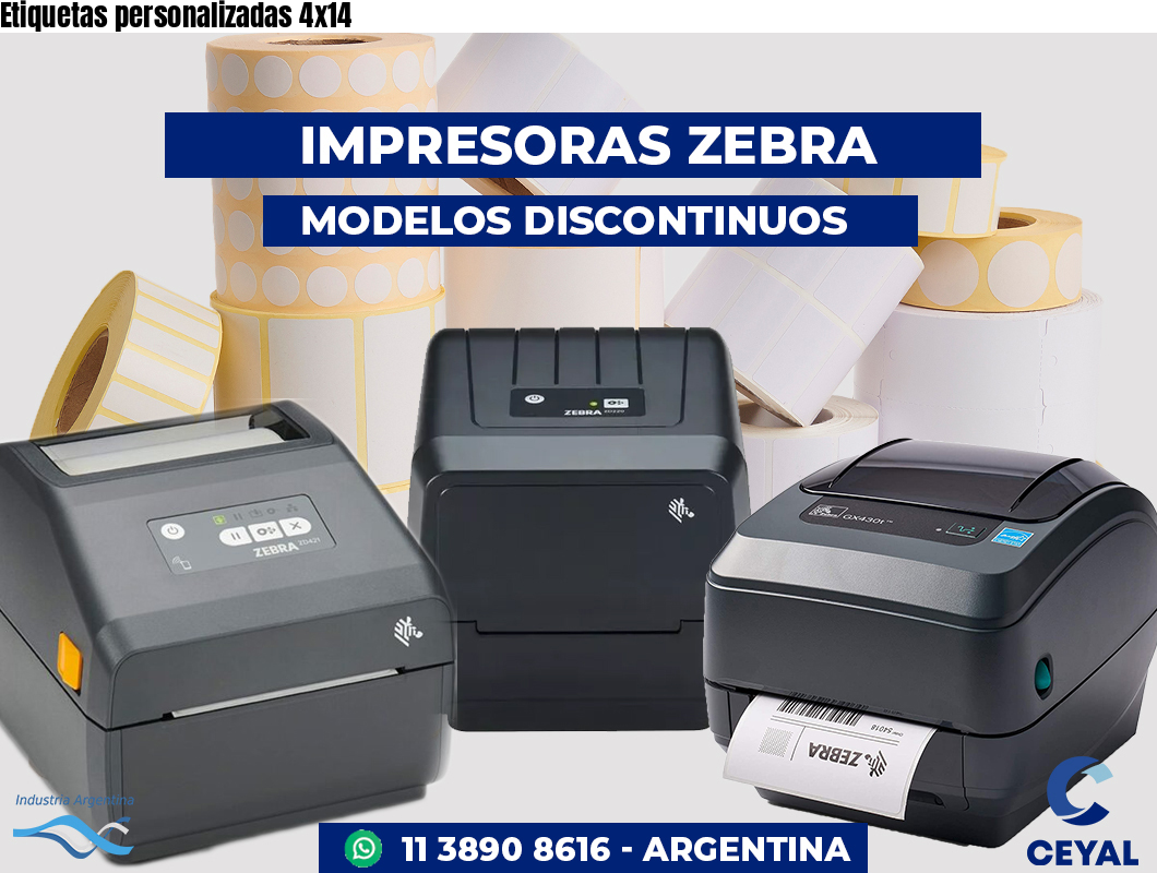 Etiquetas personalizadas 4x14 
