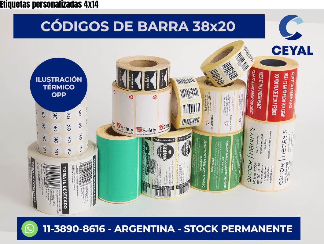 Etiquetas personalizadas 4×14