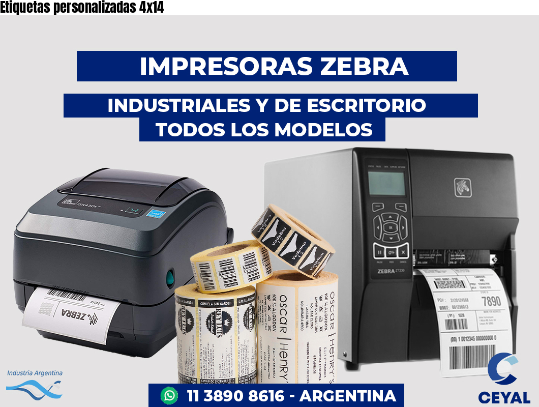 Etiquetas personalizadas 4x14