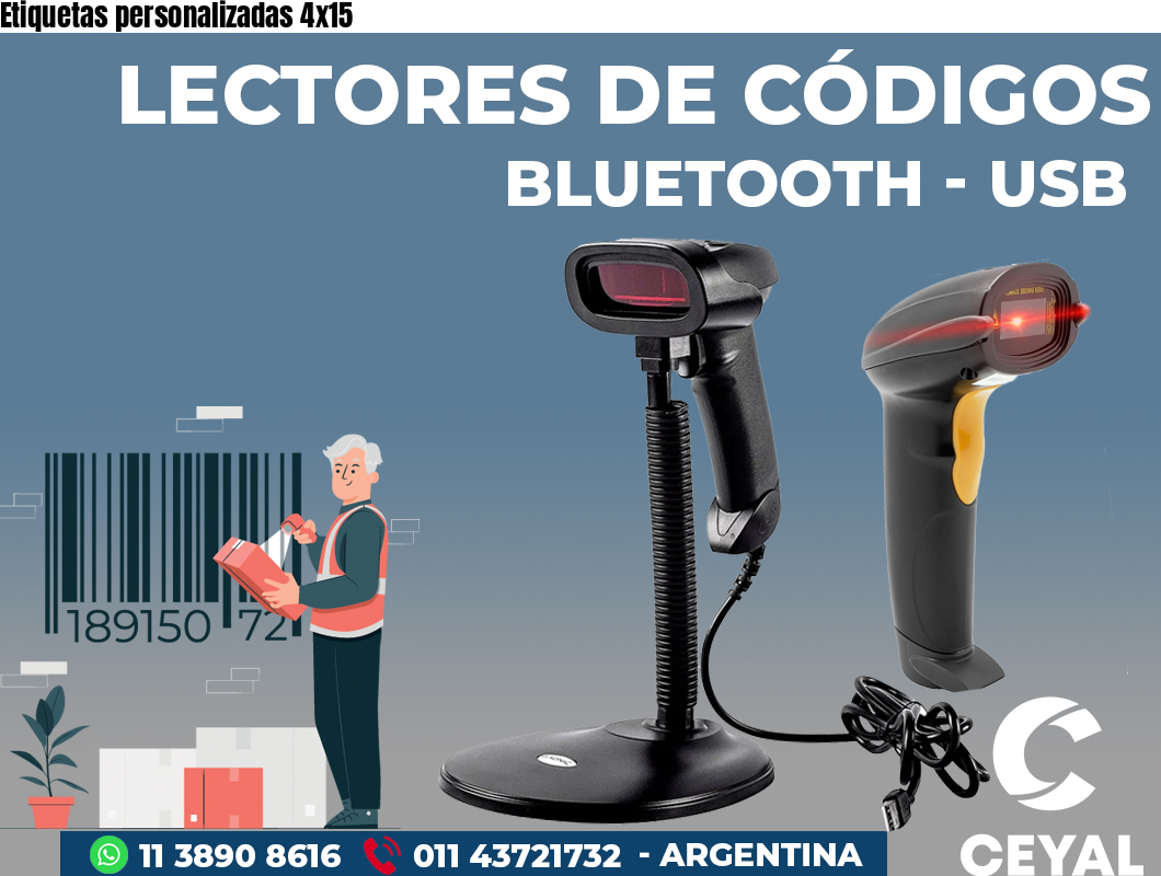 Etiquetas personalizadas 4x15 