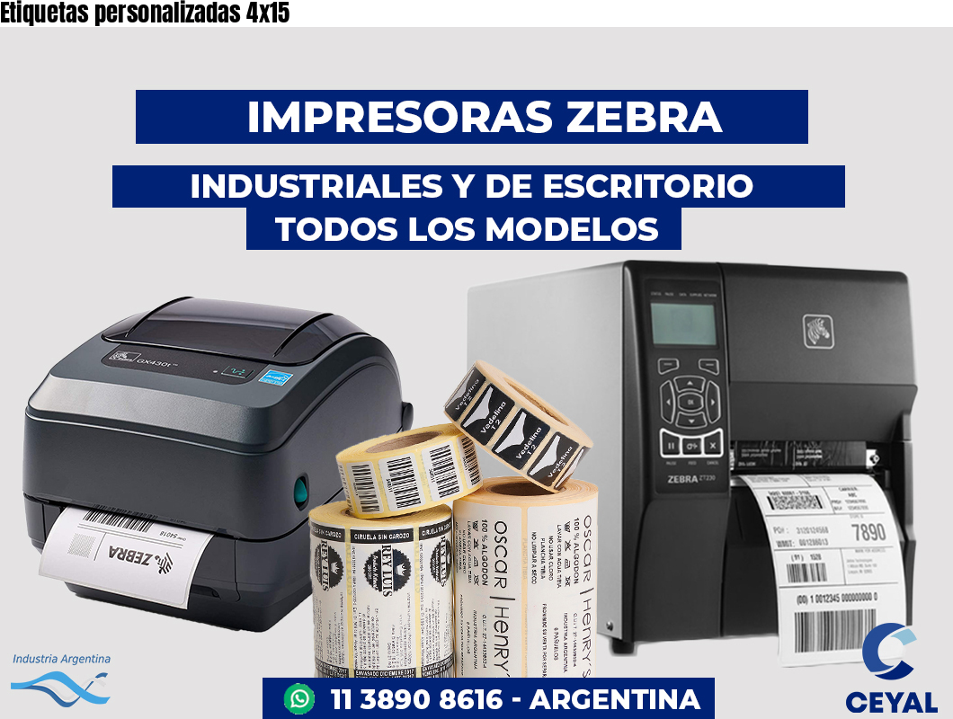 Etiquetas personalizadas 4x15