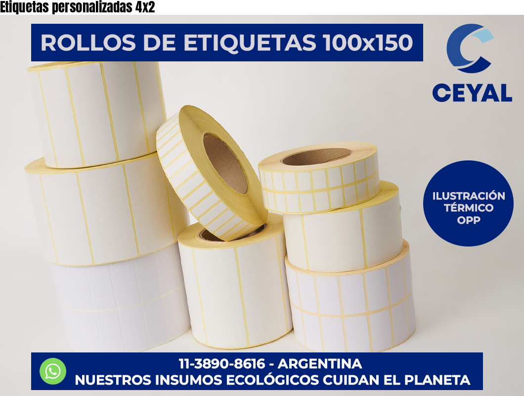 Etiquetas personalizadas 4×2