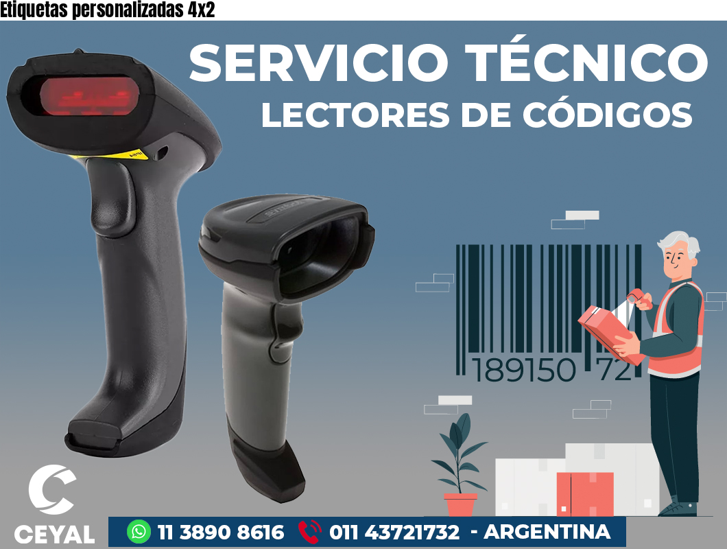 Etiquetas personalizadas 4x2