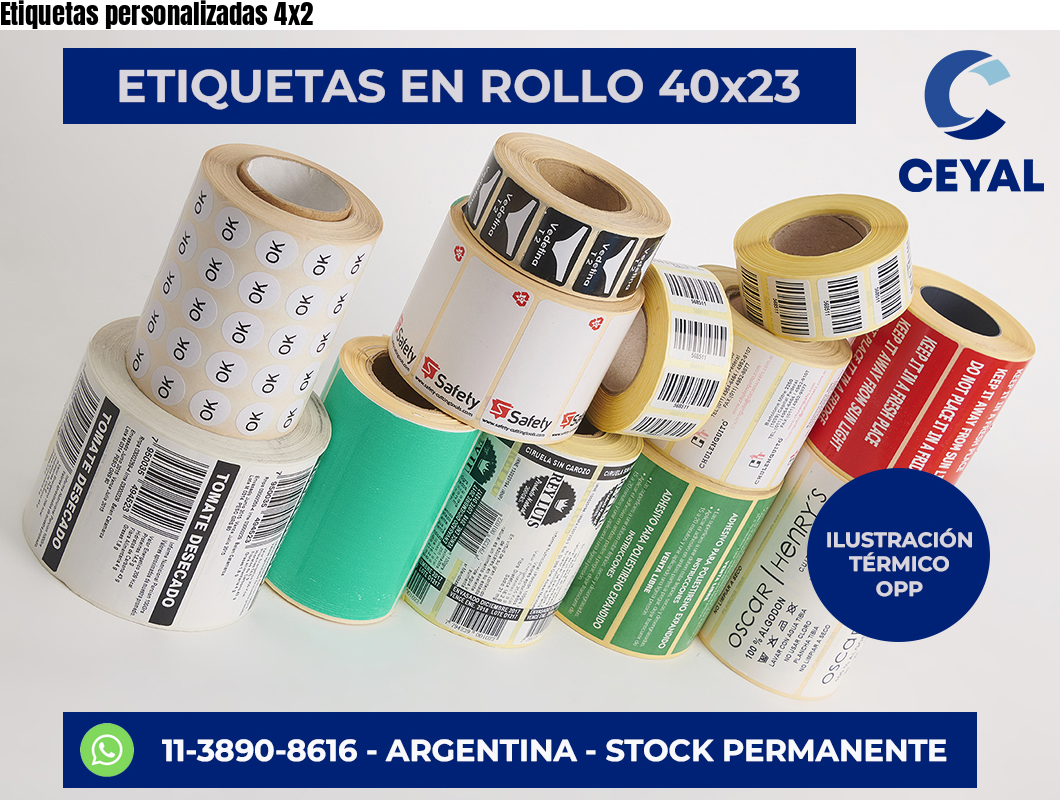 Etiquetas personalizadas 4×2
