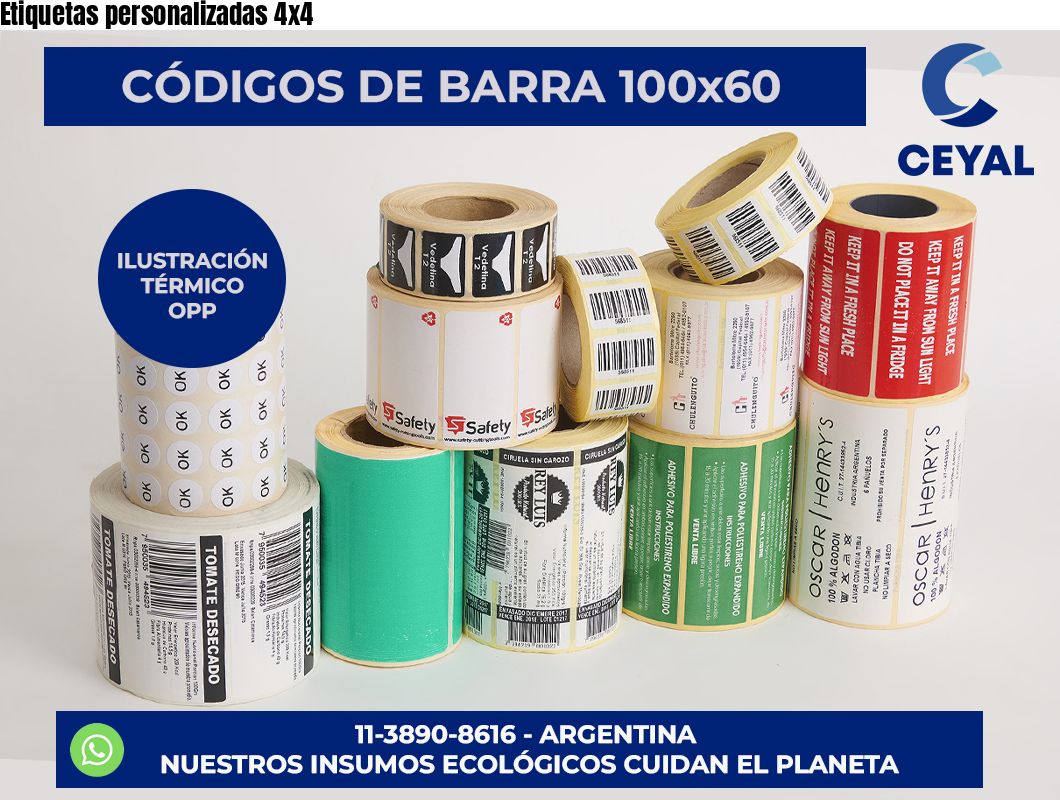 Etiquetas personalizadas 4×4