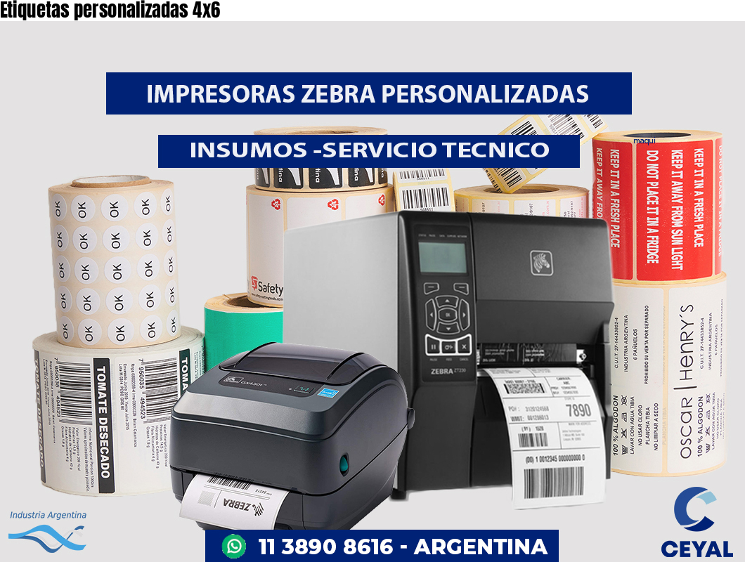 Etiquetas personalizadas 4x6