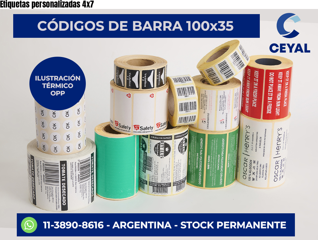 Etiquetas personalizadas 4×7