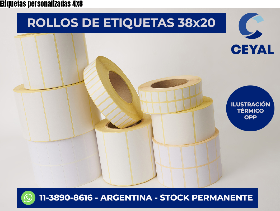 Etiquetas personalizadas 4×8