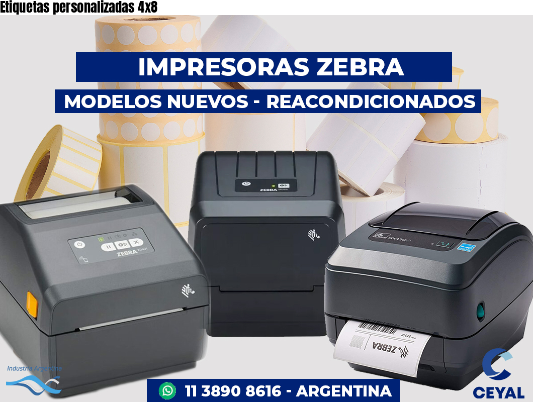 Etiquetas personalizadas 4x8