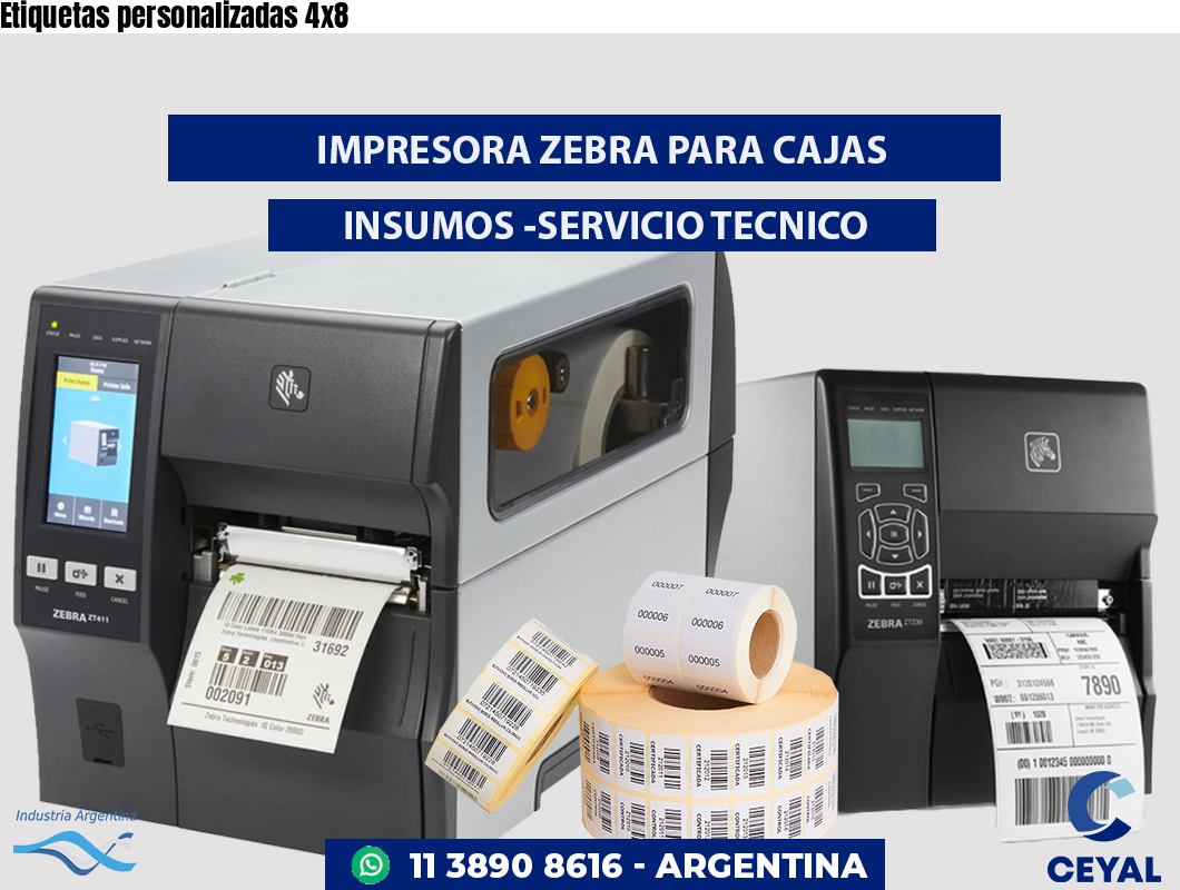 Etiquetas personalizadas 4x8
