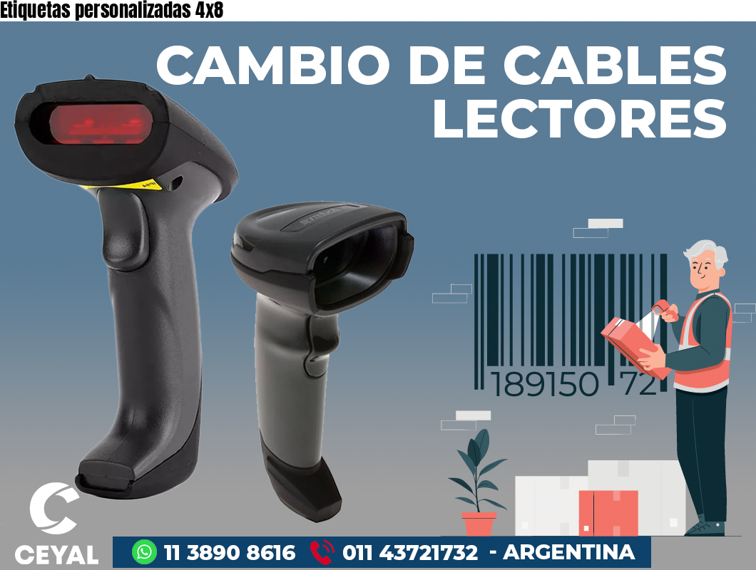 Etiquetas personalizadas 4x8